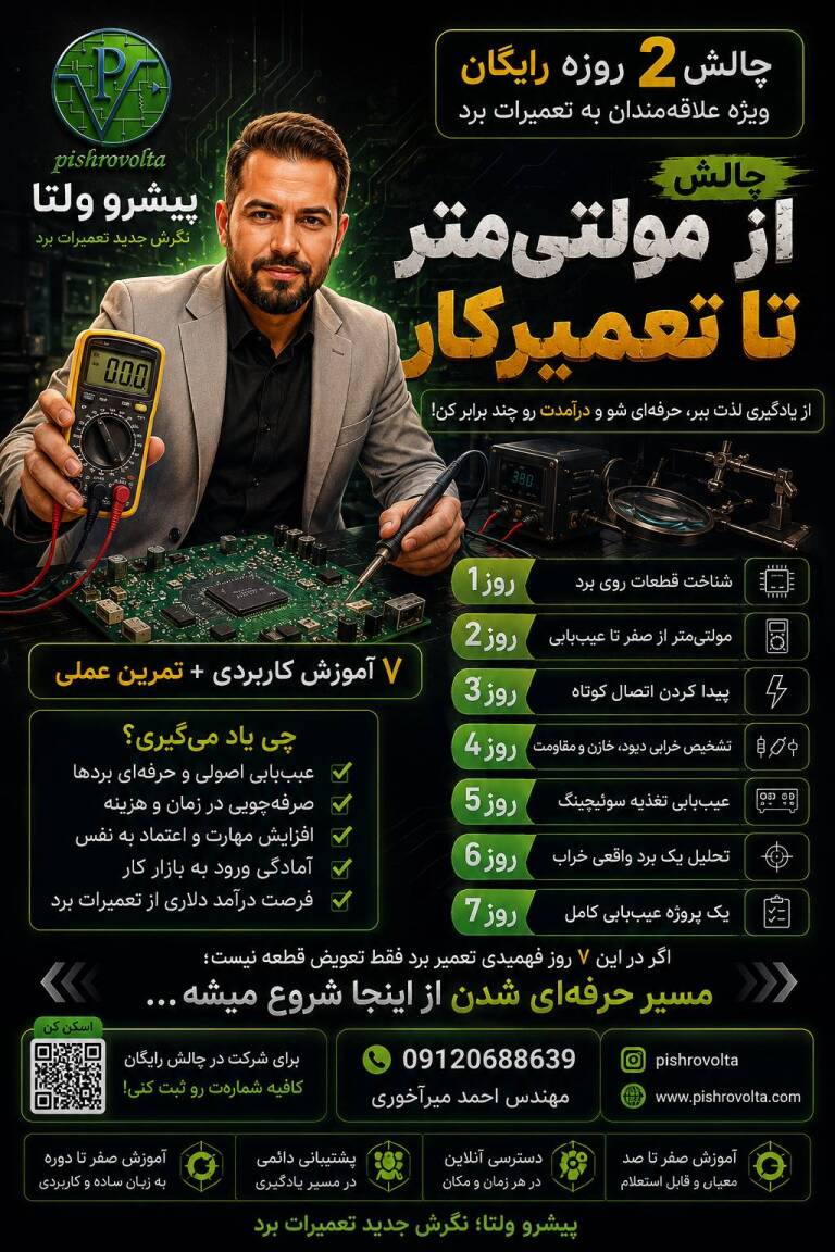 چالش ۷ روزه پیشرو ولتا؛ از مولتی‌متر تا تعمیرکار